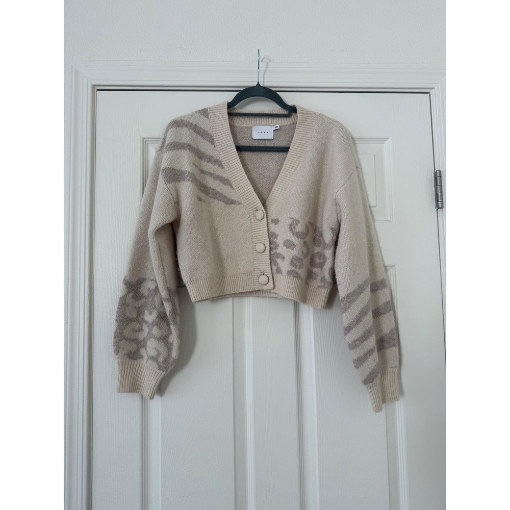 Lush Animal Print Cardigan small